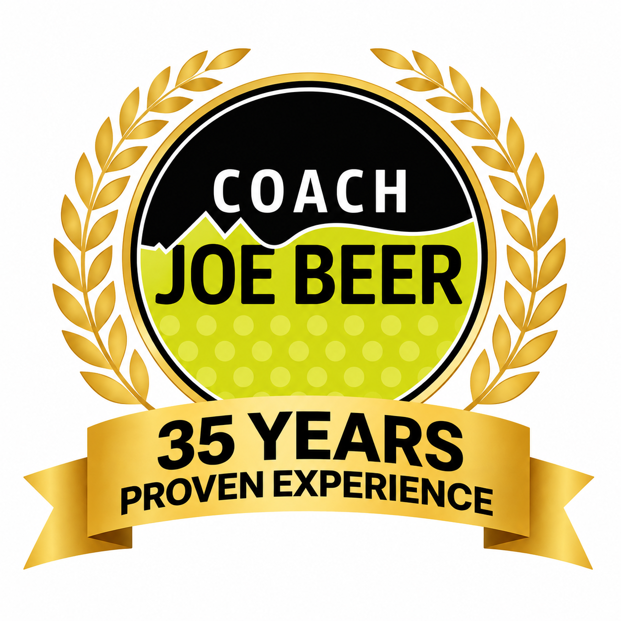 Coach Joe Beer 35 years logo